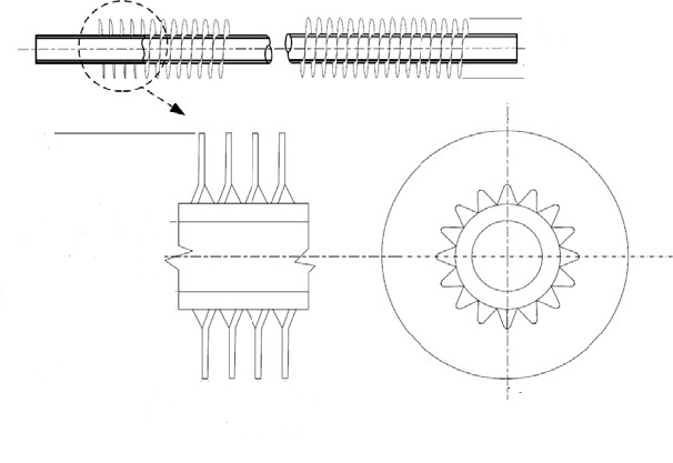 CRIMPPED FIN TUBE CROSS SECTION 